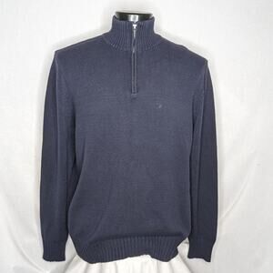 Prince & Fox Men's Heavyweight 1/4 Zip Sweater Blue XXL